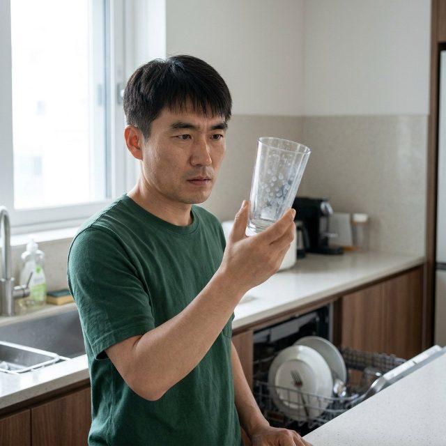 식기세척기 돌렸는데 유리컵이 뿌옇다?…하얀 얼룩의 정체