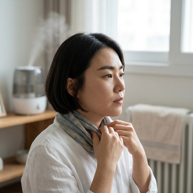 환절기 목 따갑다면…목 보온 vs 습도 조절, 무엇이 먼저일까?