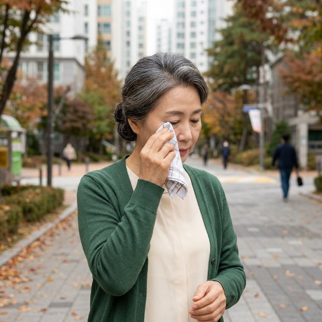찬바람 불때 나가면 눈물…노년기 눈물흘림, 의외의 원인은 건조증