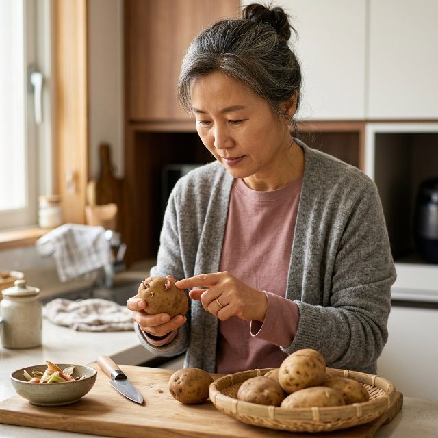 싹 난 감자와 초록빛 감자, 도려내면 먹어도 될까?