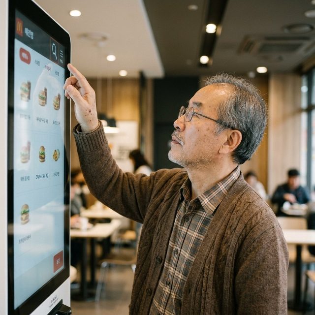 직원에게 도움 요청해도 괜찮다…시니어 위한 키오스크 주문 요령
