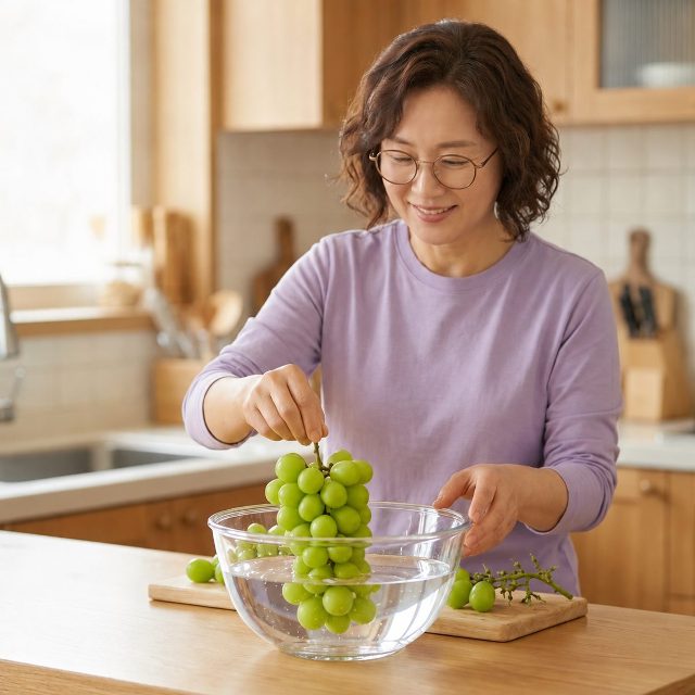 포도에 하얀 가루 묻었다고 박박 씻지 마세요…올바른 세척법