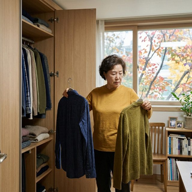 가을 외출, 70대라면 패딩 대신 3겹 코디로 시작한다