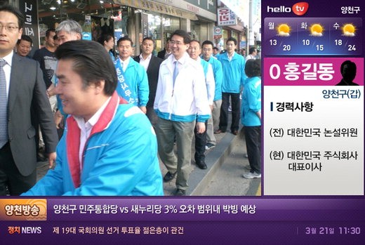 CJ헬로비전은 지난 4·11 총선 당시 '헬로TV'의 지역채널(서울 양천)에서 멀티뷰 화면으로 투표소 위치, 올바른 투표방법, 후보자 정보 등을 한 번에 볼 수 있도록 했다.