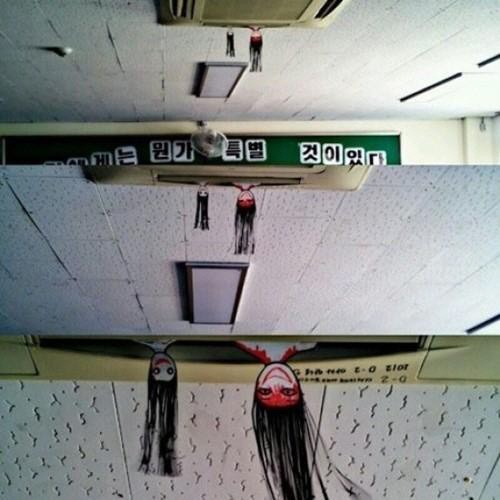 어떤 교실의 에어컨.. ‘머리 위에 귀신이 깜짝’