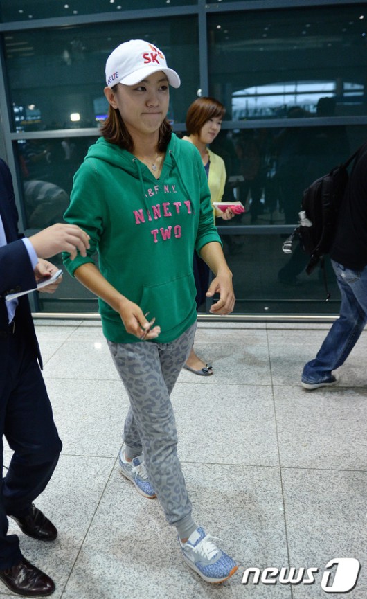 [화보]‘아쉬운 준우승’ 최나연 귀국