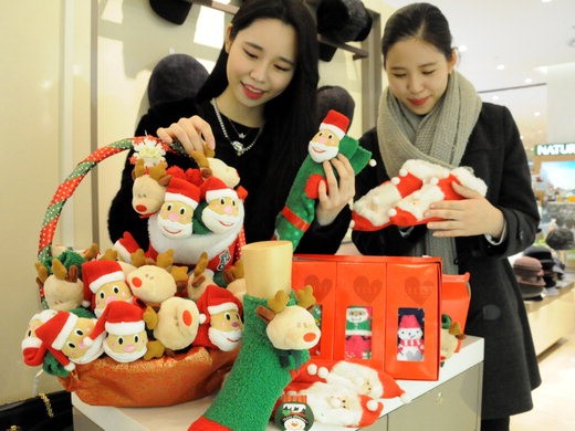 롯데백화점 부산본점 수면 양말 인기