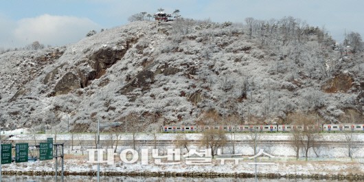 응봉산 설국열차