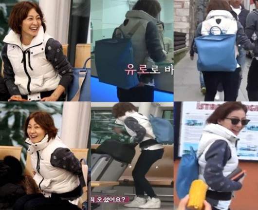 수지 ‘여대생 룩’ - 이미연 ‘여행자 룩’, 패딩+백팩 코디