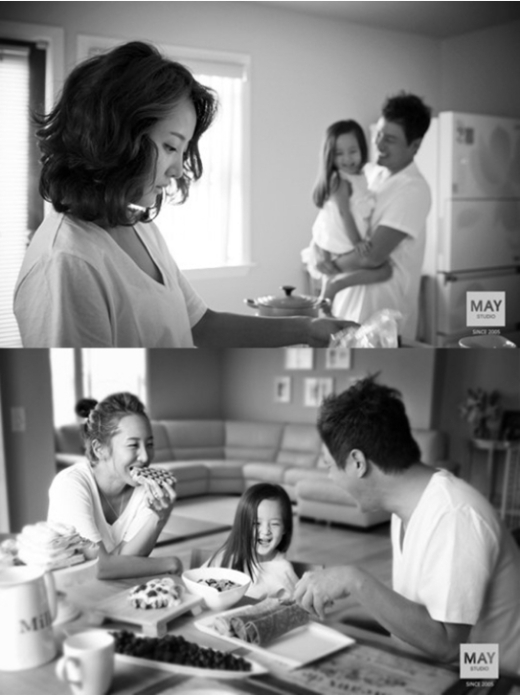 사강, ‘섹시’ 벗고 아내이자 엄마로.. 가족 화보 공개