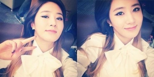 유리 메이크업 셀카, 청순 스모키 화장법? ‘화사하네!’