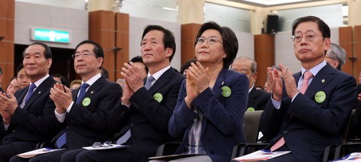 [6·4 지방선거] 한자리에 모인 여야 서울시장 예비후보들