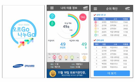 강북삼성병원, 계단 걷기 앱 '오르GO 나누GO' 런칭