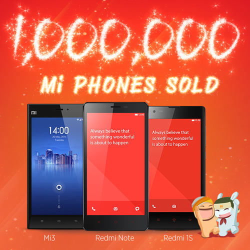 샤오미, 인도서 스마트폰 100만대 판매