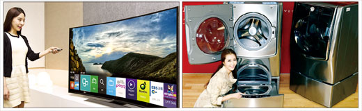 삼성 타이젠 탑재 스마트TV·LG 대용량+미니 결합 트윈 세탁기.. 'CES 2015'서 만나요