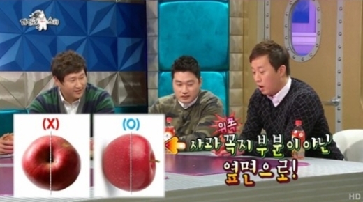 오승환 사과 쪼개기, 세로 아닌 가로로 ‘산산조각’...8조각도 가능