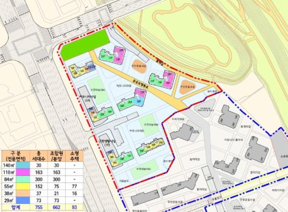 강남구 대치동 우성1차 재건축 단지 배치도