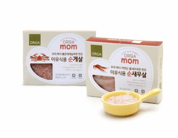 올가홀푸드, 100% 국내산 '올가맘 이유식용 순게살, 순새우살' 출시