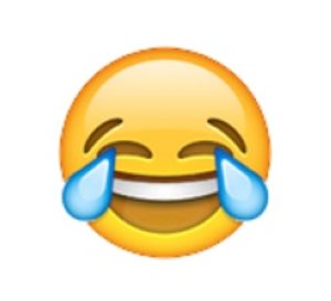 기쁨의 눈물을 흘리는 얼굴