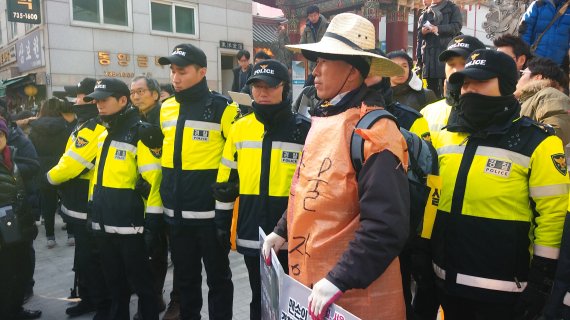 [현장르포] 여전히 긴장감 도는 조계사