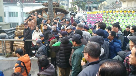 [현장르포] 여전히 긴장감 도는 조계사