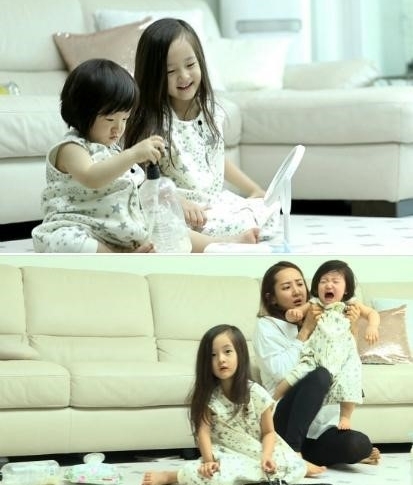 오마베 사강, 육아 5년차 억척맘...엄마 닮아 예쁜 두 딸 공개