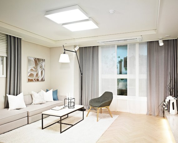 한화건설 '일산 킨텍스 꿈에그린' 84㎡ 거실