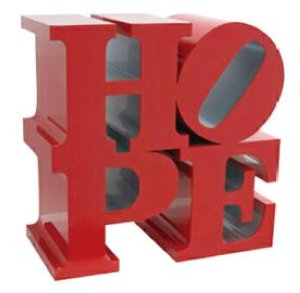 팝아트 유명 작가 '로버트 인디애나(ROBERT INDIANA)'의 'HOPE'.