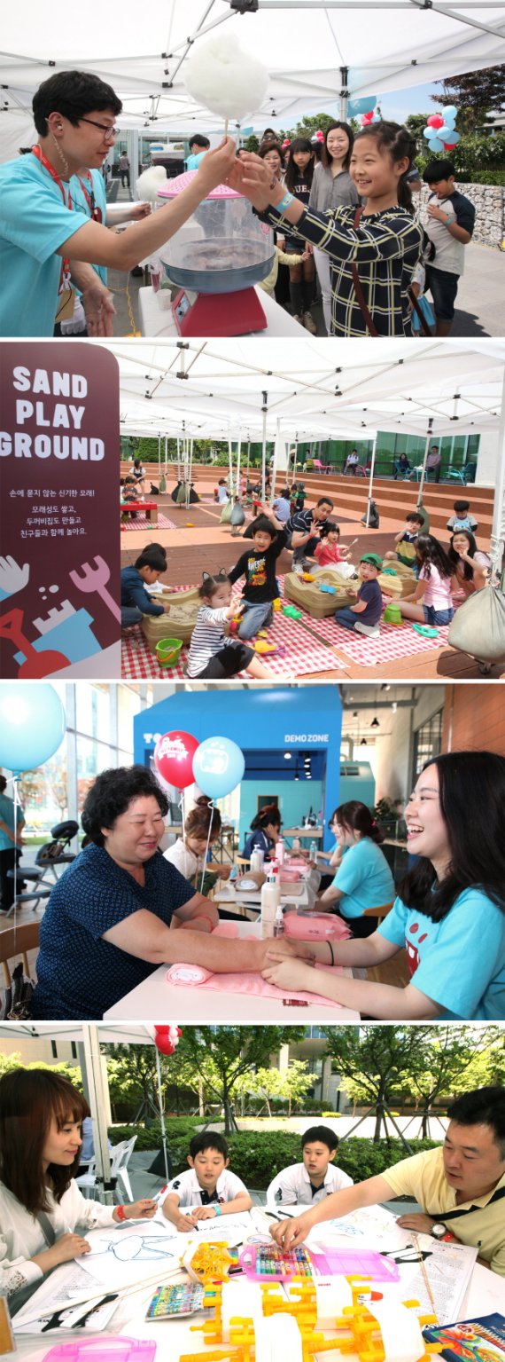 경기 성남 판교에 위치한 NHN엔터테인먼트 플레이뮤지엄 사옥에서 지난 14일 제3회 '위패밀리' 행사가 열린 가운데 임직원과 가족들이 참여해 행사를 즐겼다.