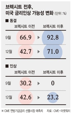[브렉시트 후폭풍] 영국발 충격파에 美도 휘청.. 금리 동결 넘어 인하론까지