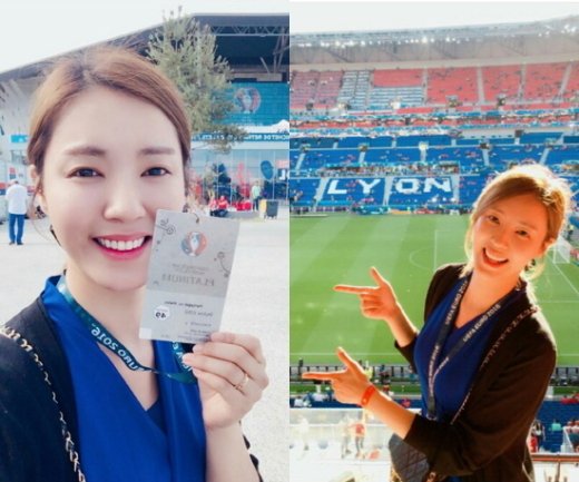 정인영, 프랑스로 떠난 해외 축구 여신…“유로 2016 준결승 직관”