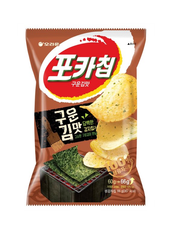 오리온, 국민스낵 포카칩에 김맛 더한 '포카칩 구운김맛' 출시