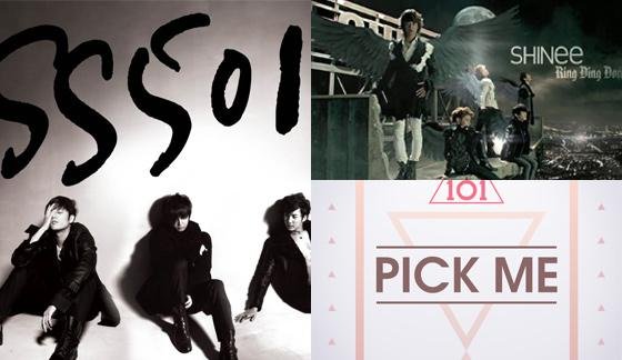 SS501 'U R MAN', 샤이니 '링딩동', 프로듀스101 'PICK ME'