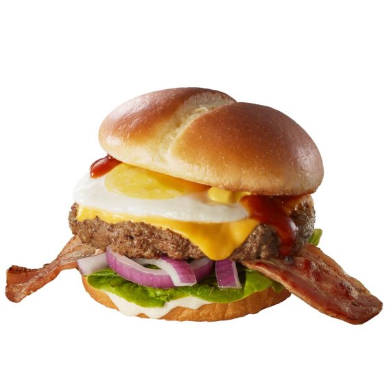 맥도날드 '골든 에그 치즈버거' 130g 두툼한 고기패티로 압도 자색양파가 색다르게 느껴져요