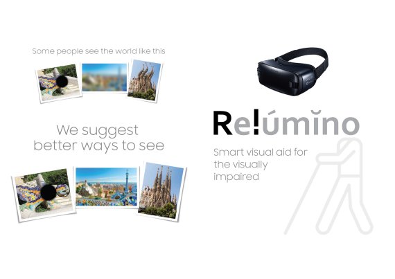 삼성전자 C랩이 개발한 시각장애인용 가상현실(VR) 보조솔루션 '릴루미노'.