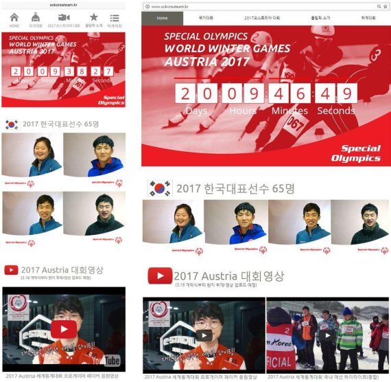 2017 오스트리아 스페셜올림픽 한국대표팀 홈페이지.