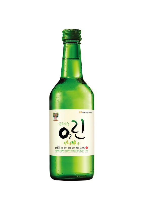 맥키스컴퍼니 대표 생산제품인 산소소주 O2린(오투린).