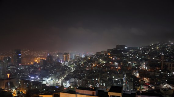 디오라마전망대에서 바라본 부산 영주동 산복도로 야경