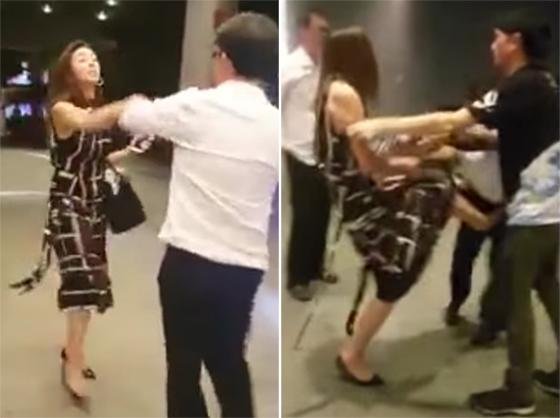 싱가포르에서 택시 기사와 여성 경비원을 폭행한 대만 여성이 기소됐다./유튜브 영상 갈무리