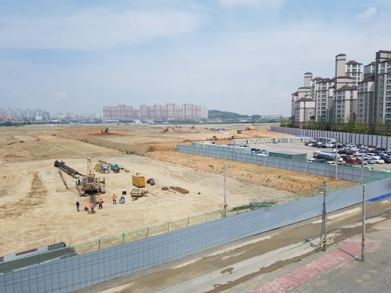 김포시 걸포동 걸포3지구에 들어서는 GS건설 '한강메트로자이' 부지 전경.