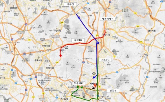 "‘신갈분기점 서울→인천방향 연결램프’ 차단, 우회도로 이용해야"