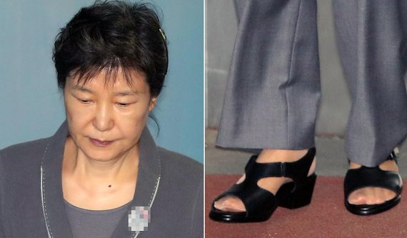 '발가락 통증' 박근혜, 1주일만에 재판 출석