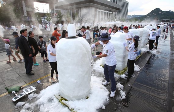 크라운 해태제과, 한여름밤 눈축제 세계기록 도전