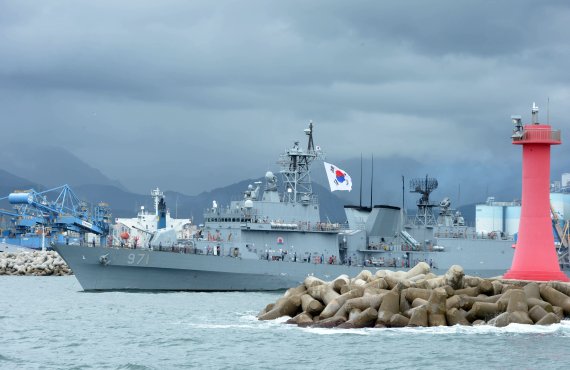 우리 해군의 구축함 광개토대왕함의 모습 /사진=연합뉴스