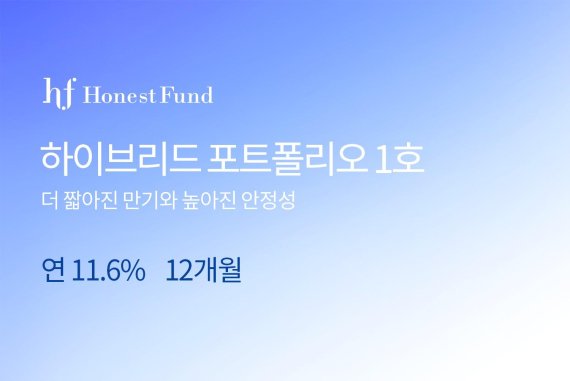 P2P금융 어니스트펀드, 연 11.6% 하이브리드 포트폴리오1호 출시