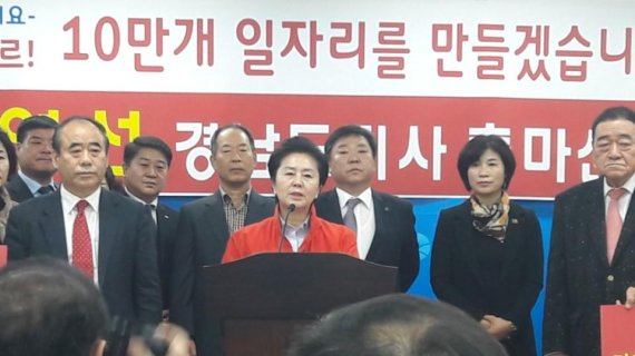 김영선 전 의원 경남도지사 출마 기자회견 열어