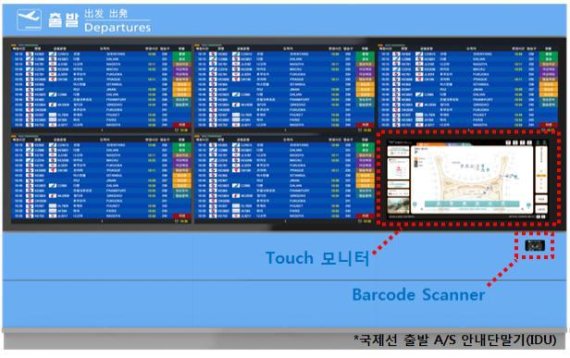 인천국제공항 2여객터미널 탐승수속 카운터 화면(FIDS)/사진=fnDB