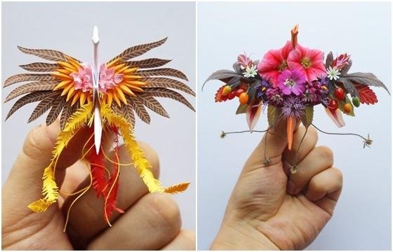 세상에 하나 뿐인 종이학 1000마리.. 하루도 빼놓지 않은 '인고의 예술'