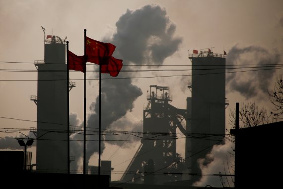 중국 후베이성 우한의 철강공장.로이터연합뉴스