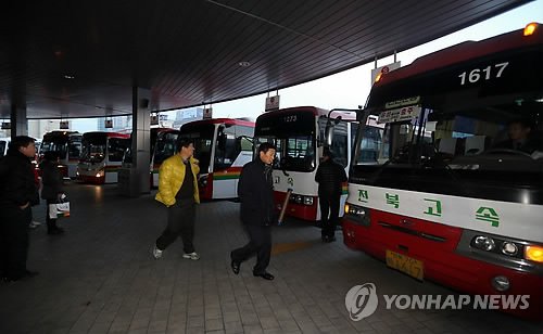 전북 시외버스 요금 3년 만에 5% 인상